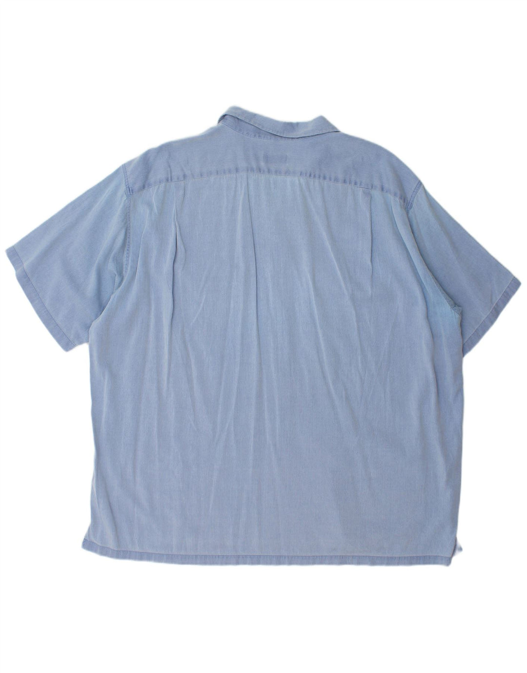 Ανδρικό κοντομάνικο πουκάμισο LACOSTE Μέγεθος 45 XL Μπλε βαμβακερό ριγέ