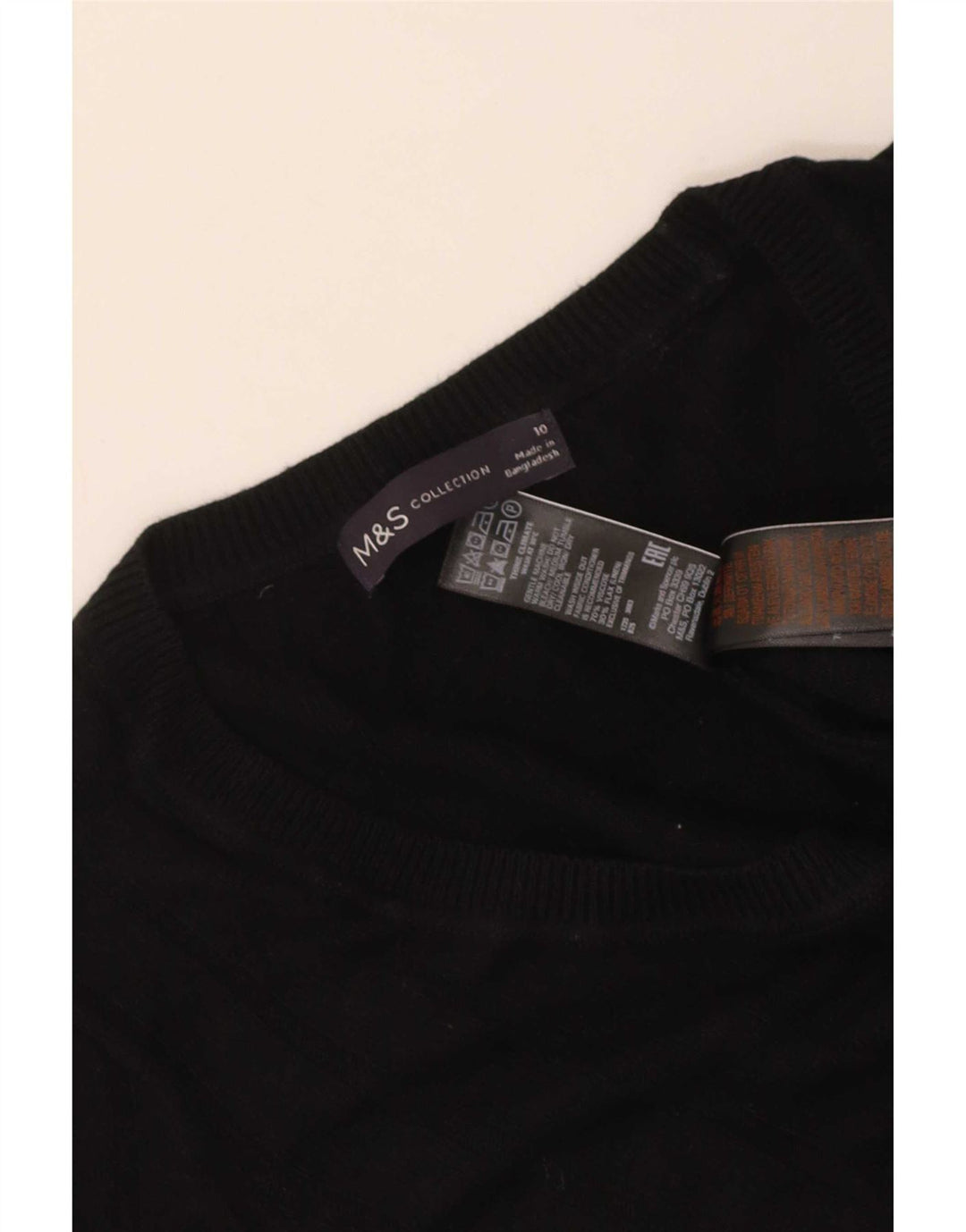 Marks & Spencer Γυναικείο πουλόβερ με λαιμόκαυστο UK 10 Small Black