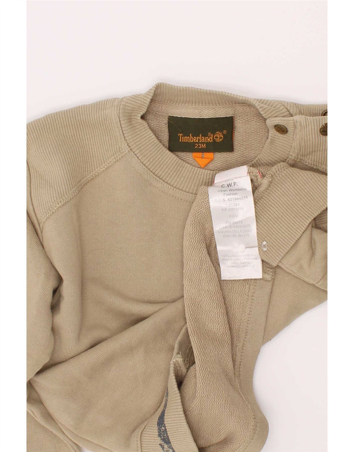 Γραφικό Φούτερ Timberland Boys Jumper 2-3 ετών Μπεζ βαμβακερό