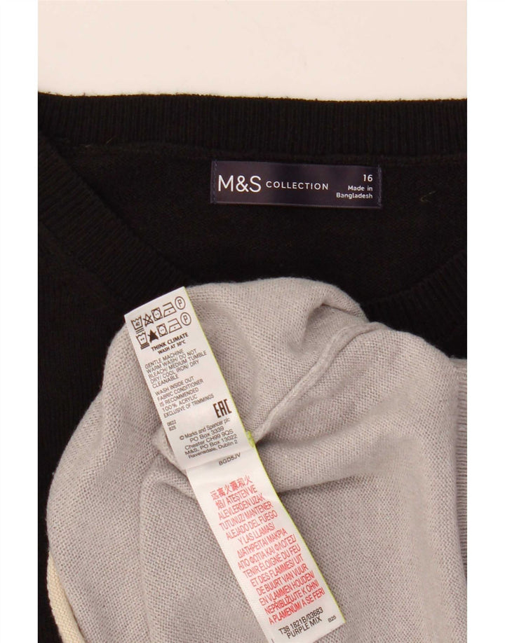 Marks & Spencer Γυναικείο πουλόβερ με λαιμόκαυστο UK 16 μεγάλο πολύχρωμο