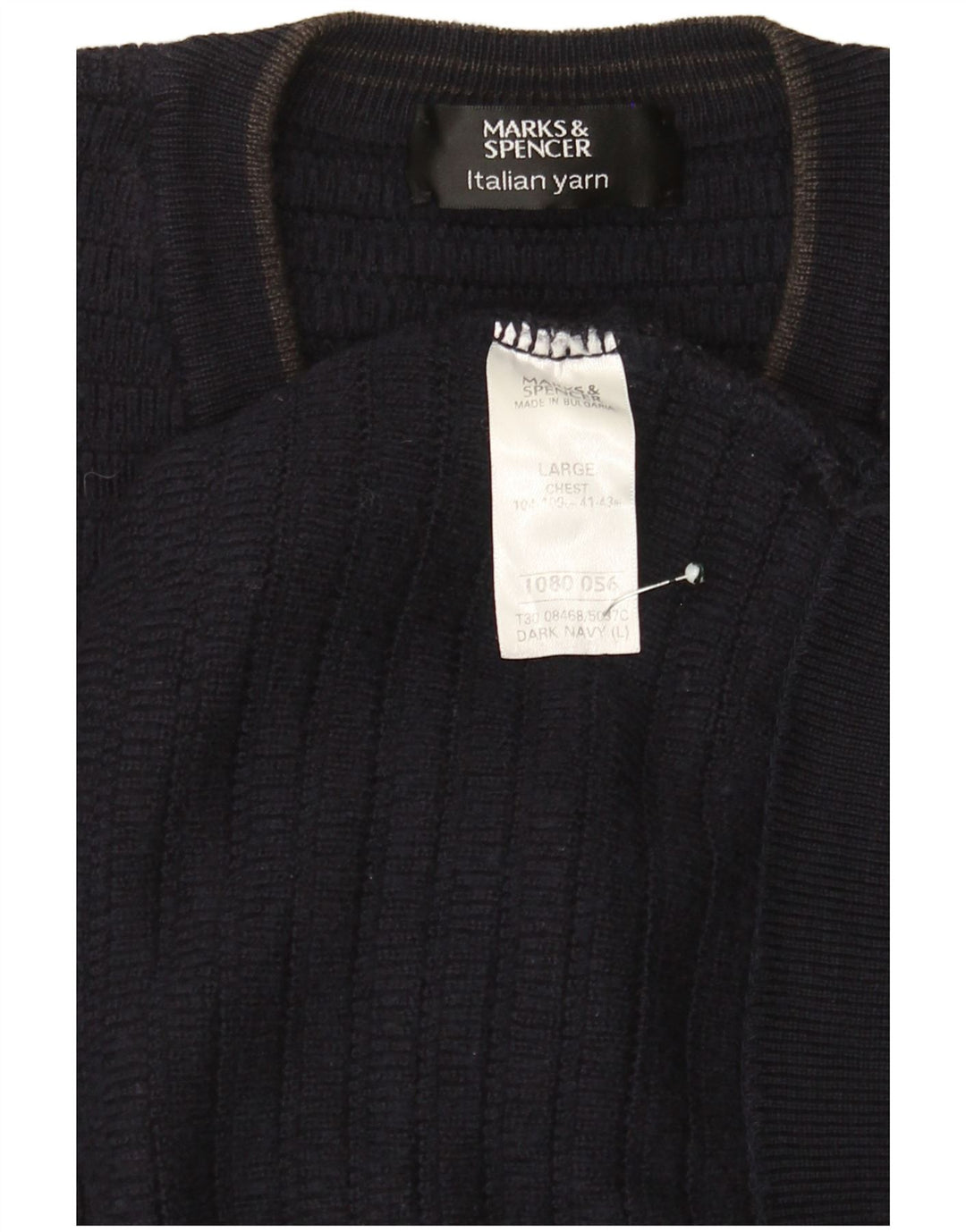 Marks & Spencer Ανδρικό πουλόβερ με λαιμόκοψη V-λαιμόκοψη Μεγάλο μπλε ακρυλικό