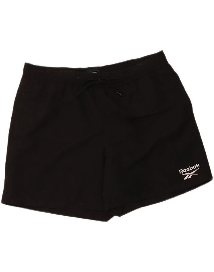 Γυναικείο αθλητικό σορτς Reebok UK 16 μεγάλο μαύρο πολυεστέρα