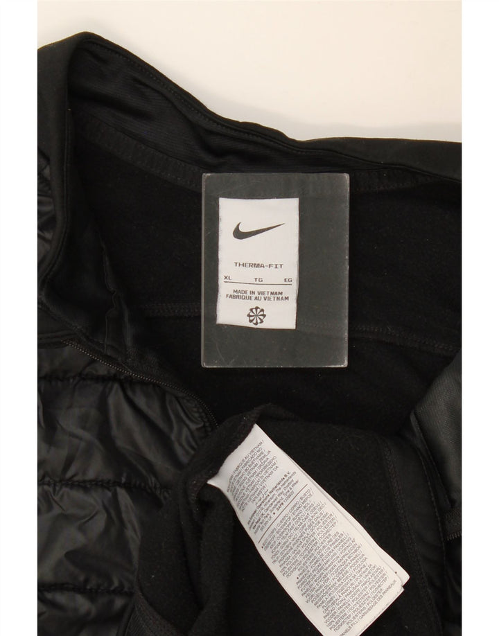 Ανδρικό φούτερ NIKE Dri Fit με φερμουάρ Jumper XL Μαύρο Πολυεστέρας