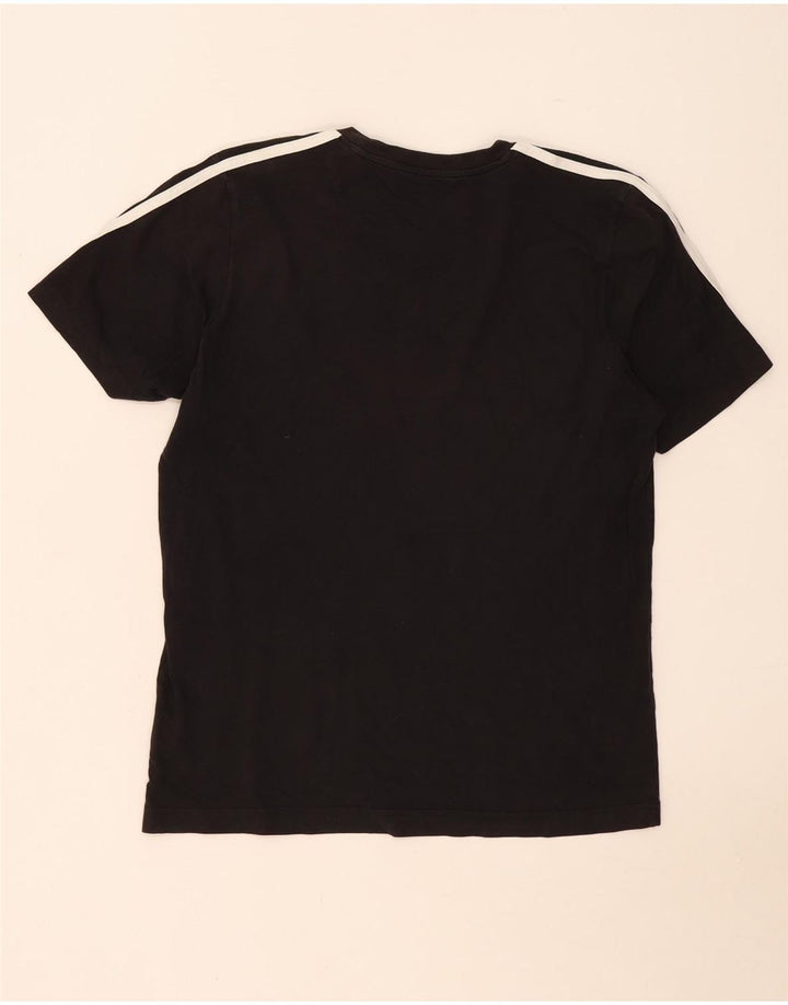 Ανδρικό T-Shirt Adidas Τοπ μεσαίο μαύρο βαμβακερό