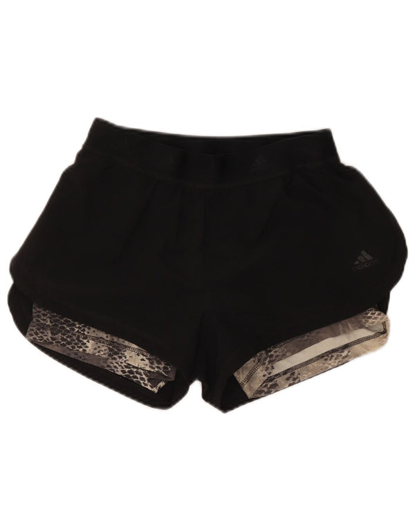 Γυναικείο αθλητικό σορτς Adidas Climalite UK 4/6 XS Μαύρο Animal Print