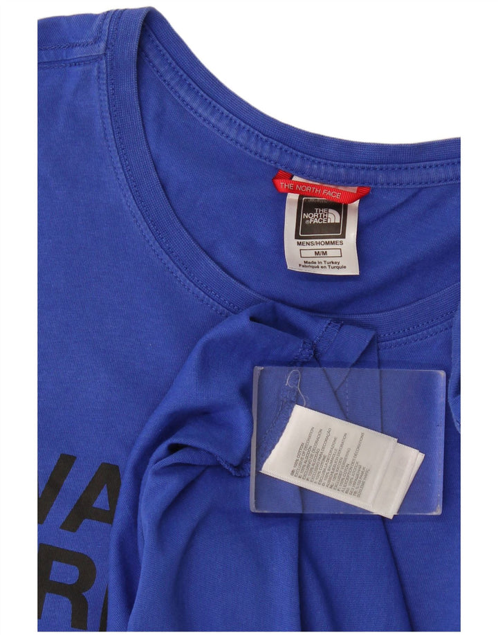 Ανδρικό γραφικό T-Shirt North Face Top από μεσαίο μπλε βαμβακερό