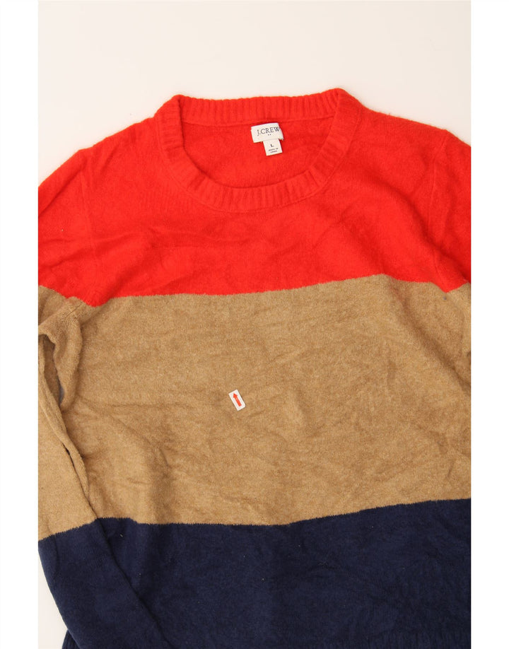 J. CREW Womens Crew Neck Jumper Sweater UK 14 Large Multicoloured Vintage J. Crew and Second-Hand J. Crew from Messina Hembry 