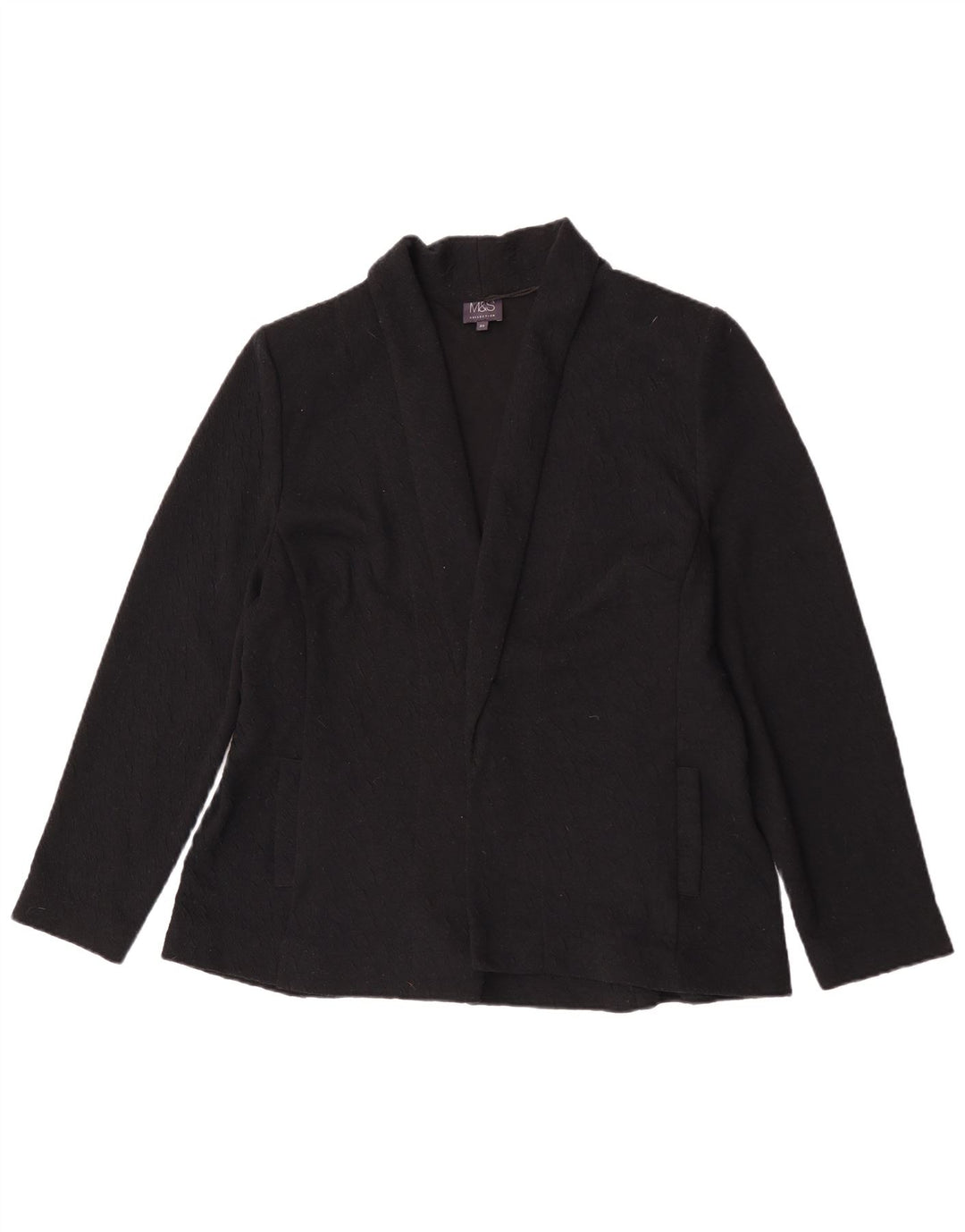 Marks & Spencer Γυναικείο Open Blazer Jacket UK 20 2XL Μαύρο Πολυεστέρας