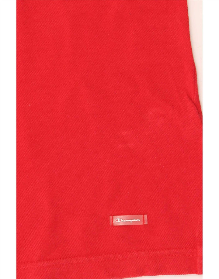Champion Γυναικείο Crop Polo Shirt UK 14 Μεσαίο κόκκινο βαμβακερό