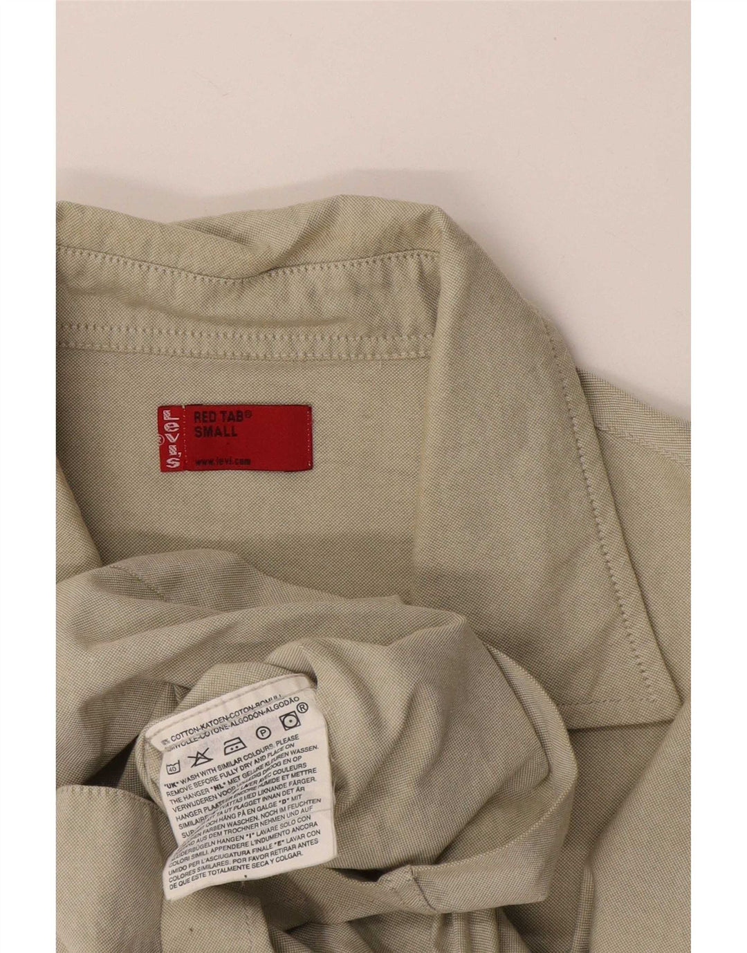 Ανδρικό κοντομάνικο πουκάμισο Levi's μικρό μπεζ βαμβακερό