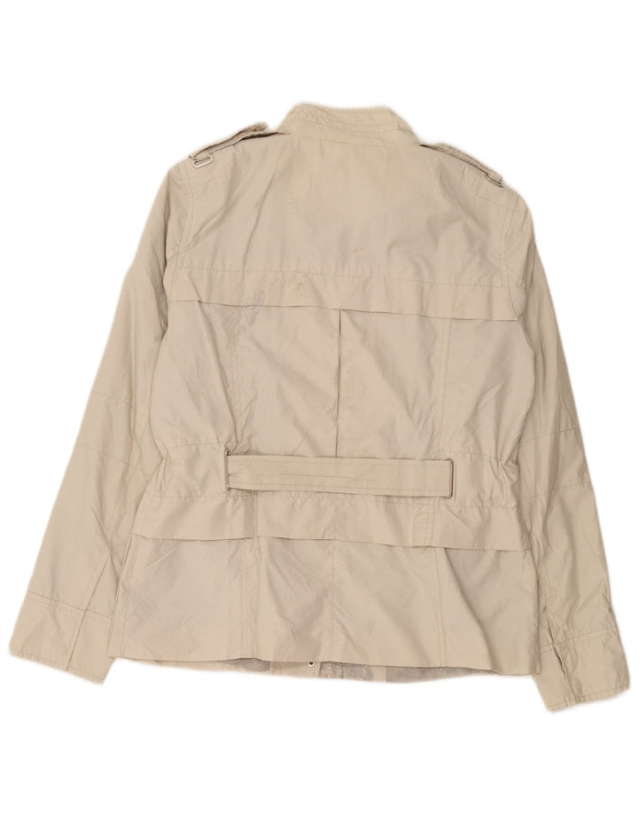 Zara Γυναικείο Military Jacket UK 14 Medium Grey Cotton