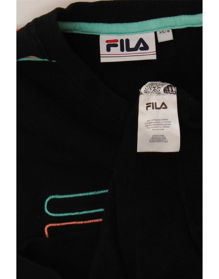 Fila Γυναικείο Φούτερ γραφικό Jumper UK 8 Μικρό μαύρο βαμβακερό