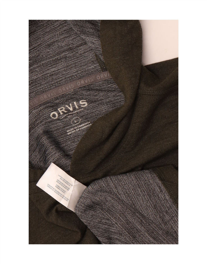 Orvis Ανδρικό Hoodie Jumper Large Khaki Rayon