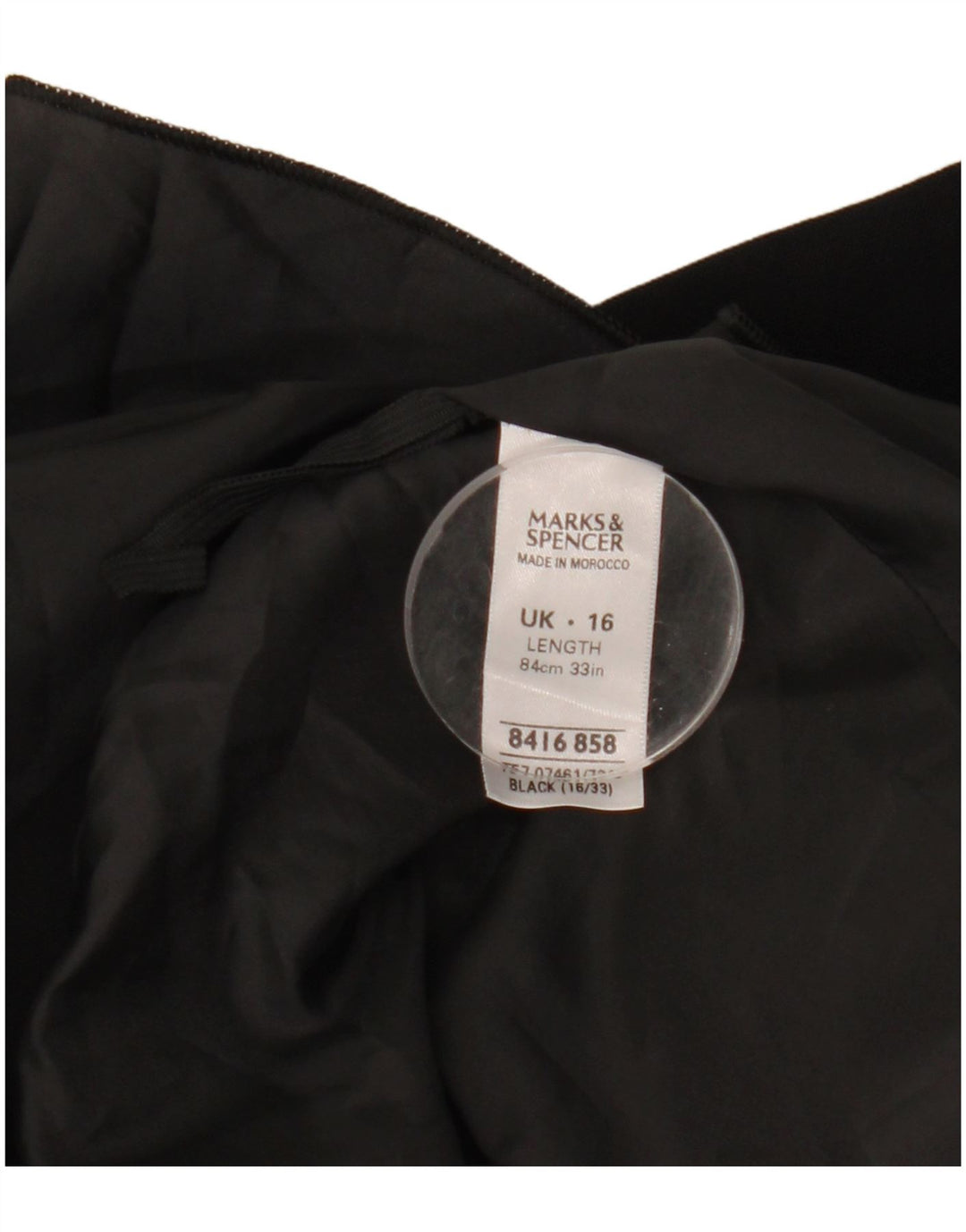 Marks & Spencer Γυναικεία φούστα A-Line UK 16 Large W33 Μαύρο Πολυεστέρας