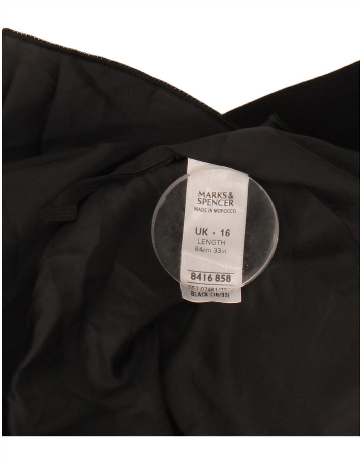 Marks & Spencer Γυναικεία φούστα A-Line UK 16 Large W33 Μαύρο Πολυεστέρας