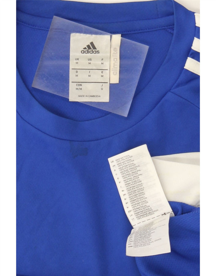 Ανδρικό T-Shirt Climalite Adidas Top Medium Blue Colourblock Πολυεστέρας