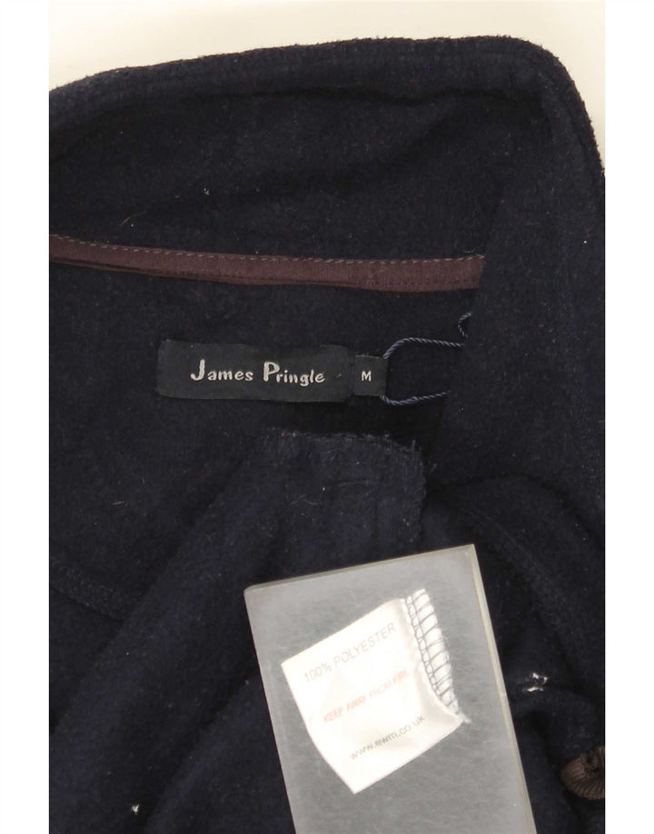 James Pringle Mens Fleece Gilet UK 38 Medium Navy Blue Polyester