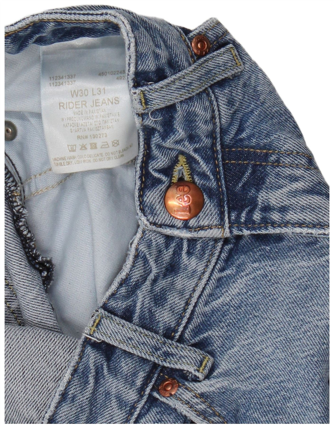 Lee Womens Rider Straight Jeans W30 L28 Blue Cotton