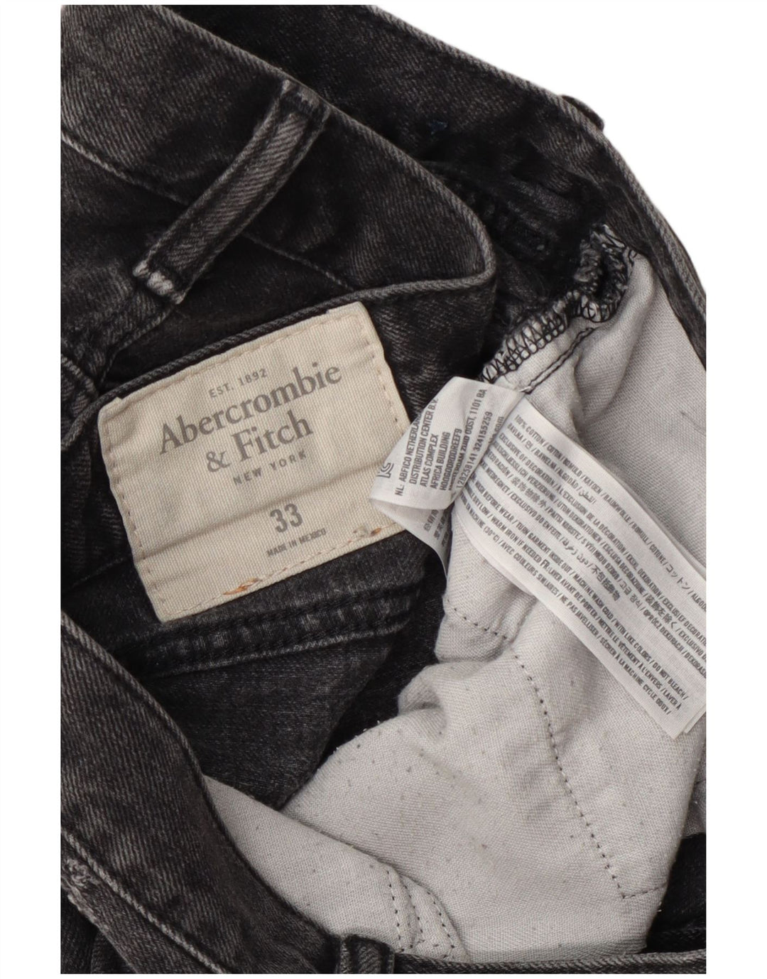 Ανδρικό τζιν σορτς Abercrombie & Fitch W33 Βαμβακερό μεσαίο γκρι