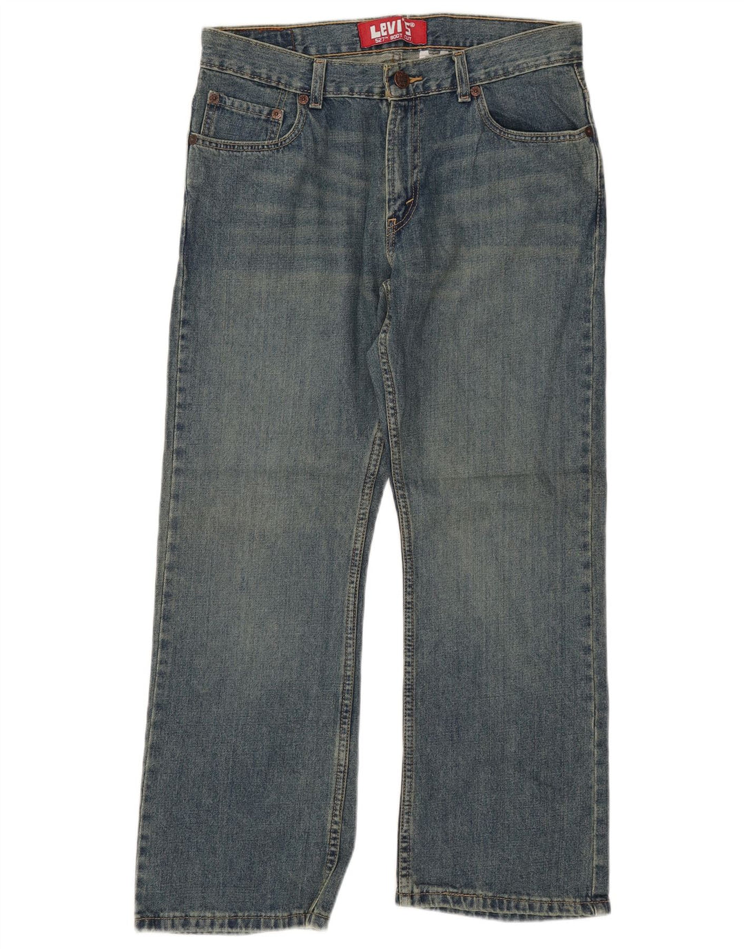 LEVI'S Boys Husky Bootcut Jeans 11-12 ετών W32 L27 Μπλε βαμβακερό