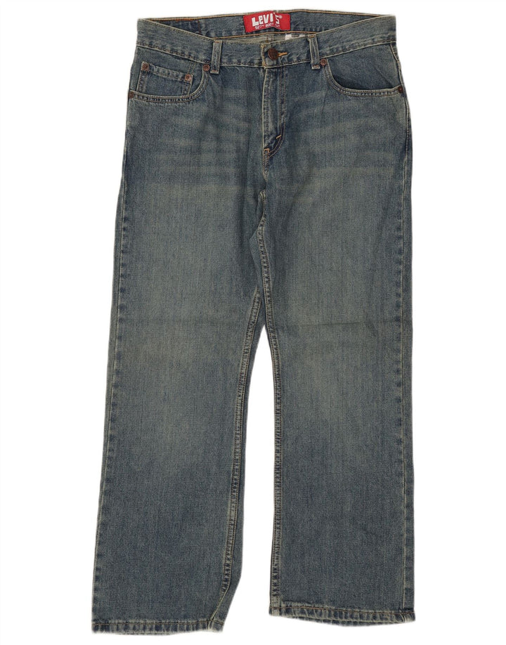 LEVI'S Boys Husky Bootcut Jeans 11-12 ετών W32 L27 Μπλε βαμβακερό