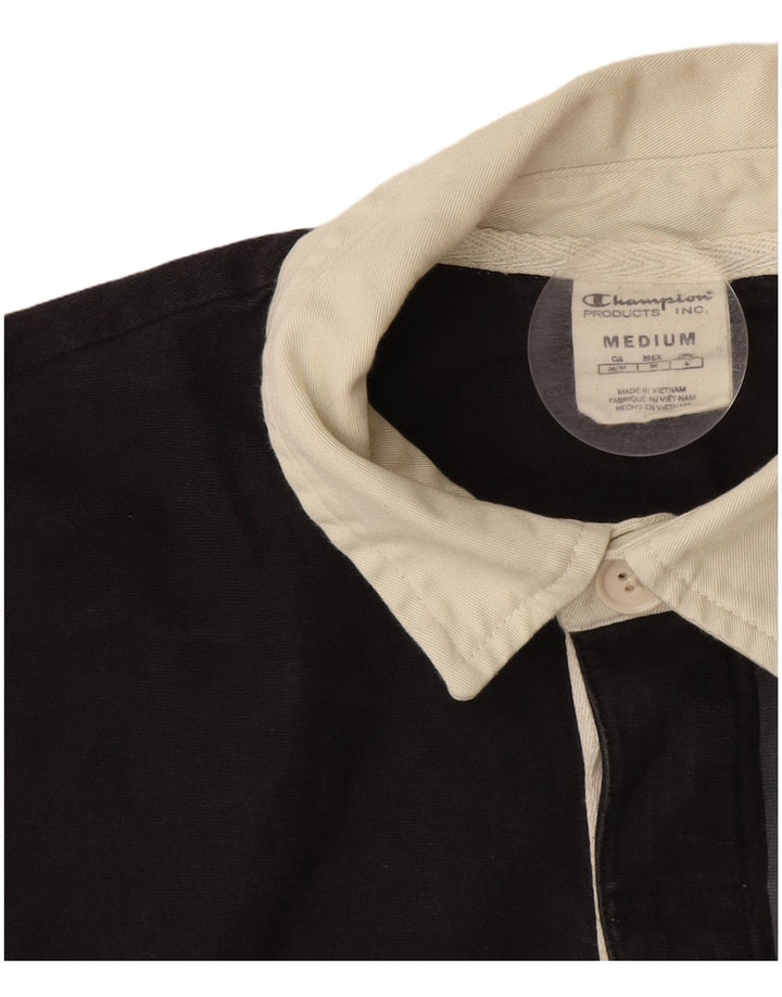 Ανδρικό μακρυμάνικο μπλουζάκι ράγκμπι πόλο Champion με μεσαίο γκρι χρώμα