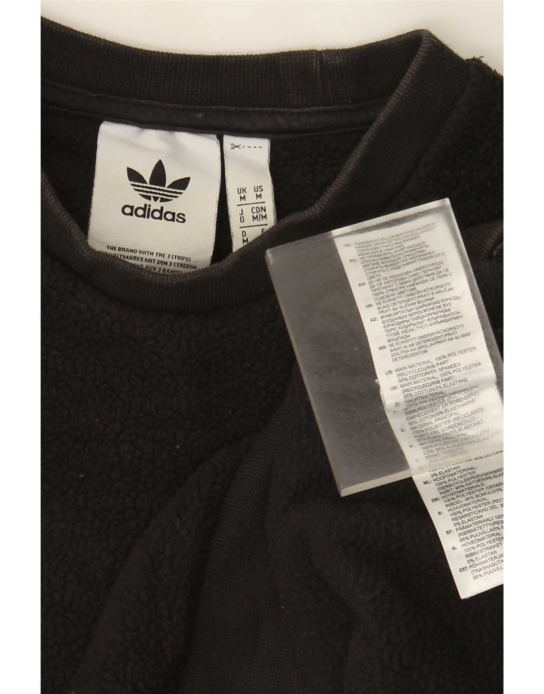 Adidas Ανδρικό γραφικό fleece jumper Μεσαίο μαύρο πολυεστέρα