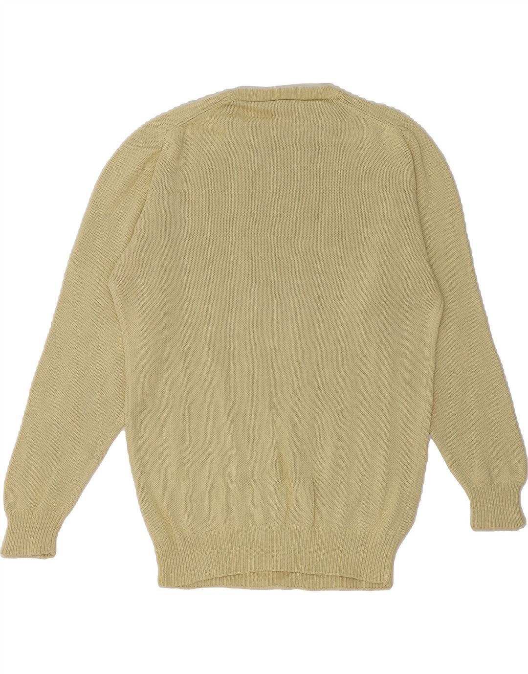 VINTAGE Mens Crew Neck Jumper Sweater IT 46/48 Medium Beige Cotton Vintage Vintage and Second-Hand Vintage from Messina Hembry 