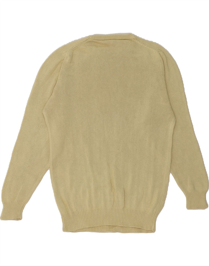 VINTAGE Mens Crew Neck Jumper Sweater IT 46/48 Medium Beige Cotton Vintage Vintage and Second-Hand Vintage from Messina Hembry 