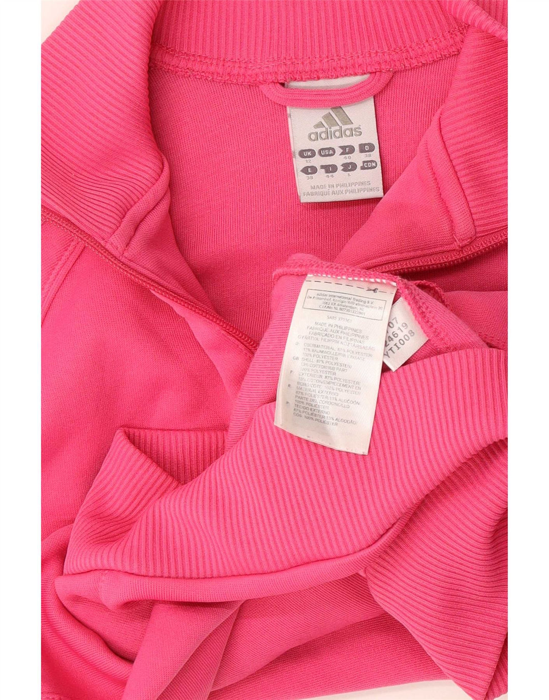 Adidas Γυναικεία φόρμα Crop Top Jacket UK 12 Medium Pink Polyester