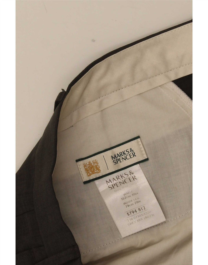 Marks & Spencer Ανδρικό παντελόνι casual W40 L29 Grey Polyester