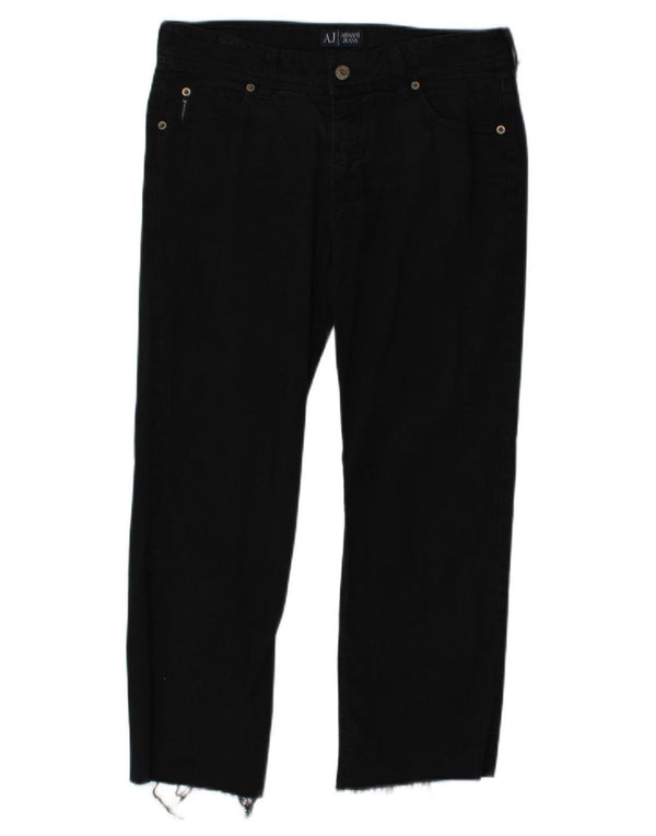 ARMANI Womens Cropped Jeans W28 L24 Black