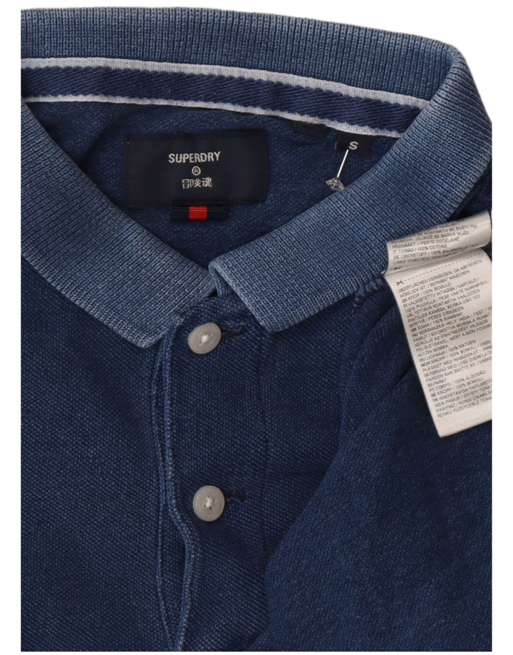 Ανδρικό μπλουζάκι πόλο Superdry Μικρό, Βαμβακερό σε μπλε ναυτικό