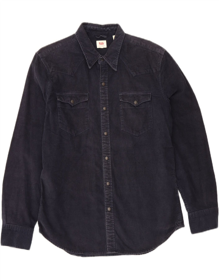 Ανδρικό κοτλέ πουκάμισο Levi's μεγάλο navy μπλε βαμβακερό