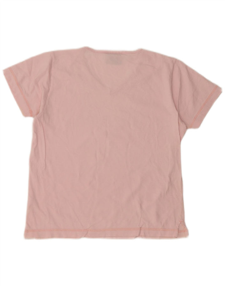 CHAMPION Γυναικείο γραφικό T-Shirt Top UK 10 Small Pink