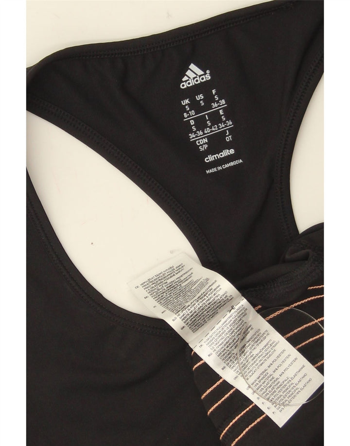 Adidas Γυναικείο γιλέκο Climalite Top UK 8/10 Μικρός Μαύρος Πολυεστέρας