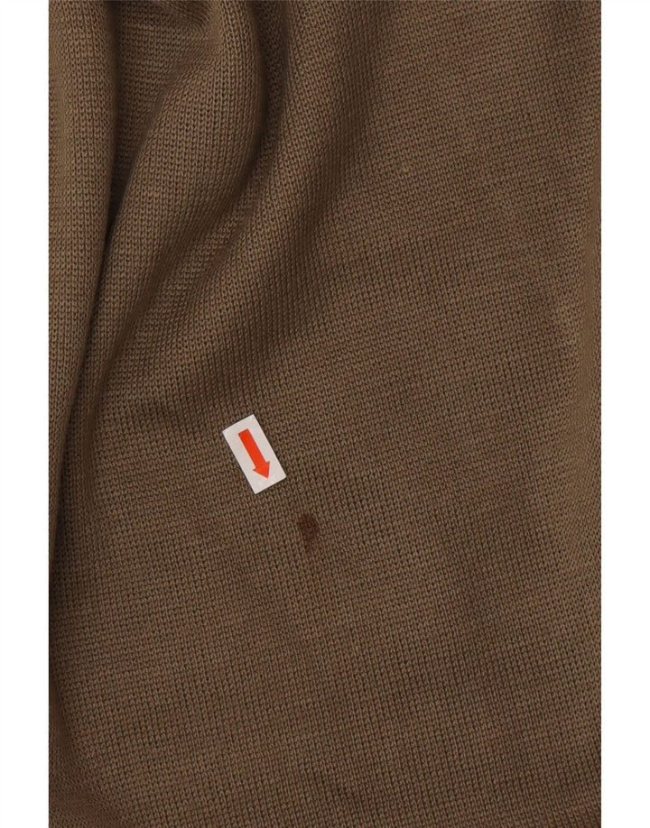 VINTAGE Ανδρικό πουλόβερ ζακέτα σε χαλαρή εφαρμογή Μεγάλο πράσινο ριγέ πολυαμίδιο