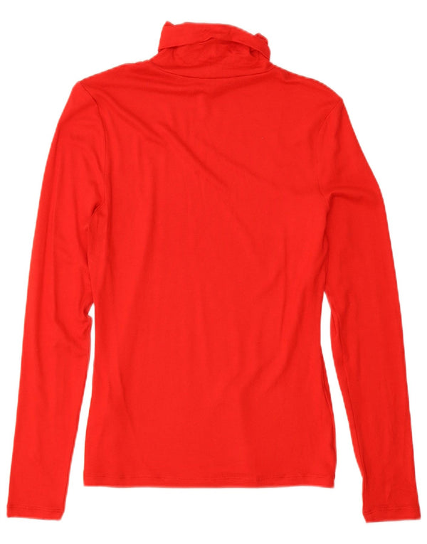 Marks & Spencer Womens Regular Fit Top Long Sleeve UK 10 Small Red Viscose