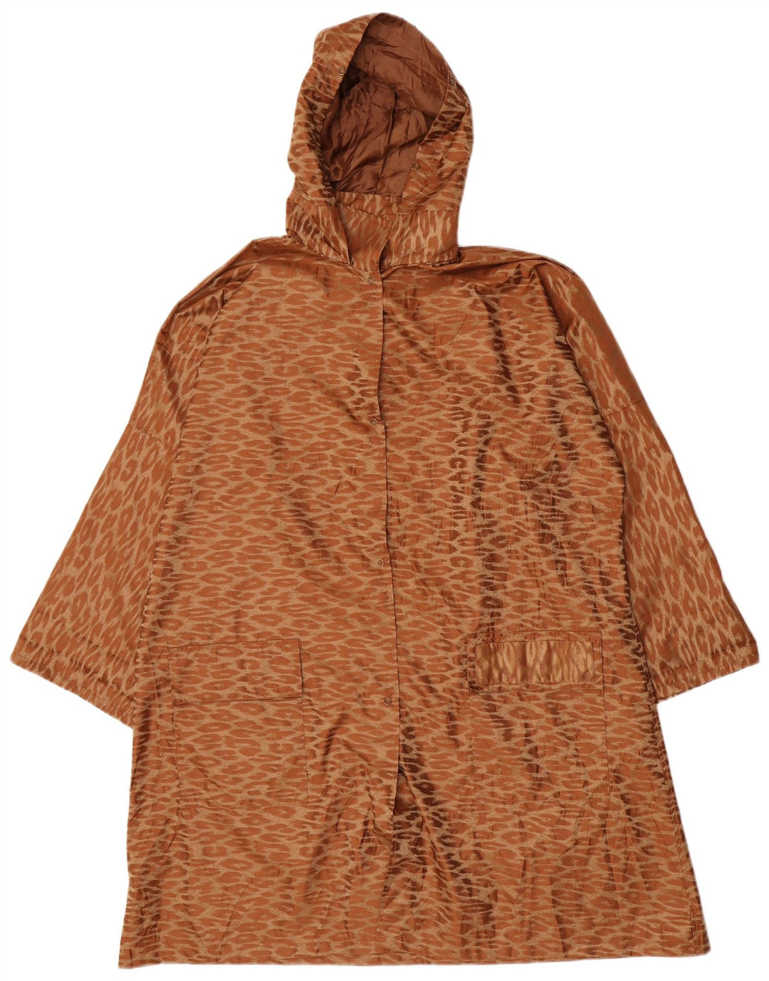 Vintage Γυναικείο Oversized Longline Πανωφόρι UK 14 Medium Brown Classic