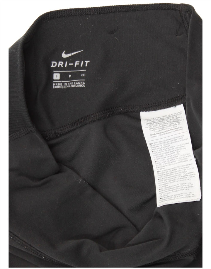 Γυναικεία NIKE Dri Fit Graphic αθλητική φόρμα παντελόνι Joggers UK 8 Small Black