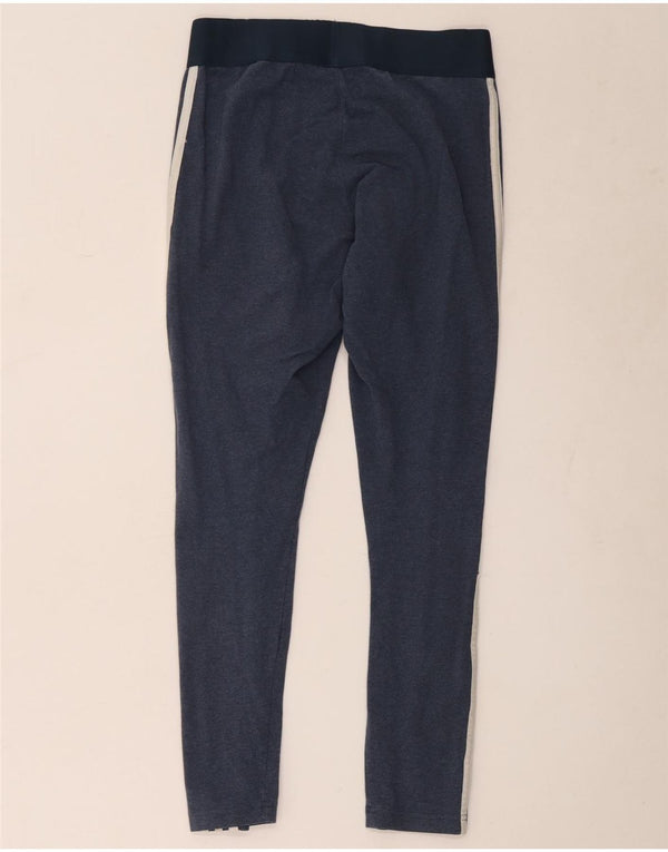 Γυναικείο κολάν Adidas UK 12/14 Medium Navy Blue βαμβακερό