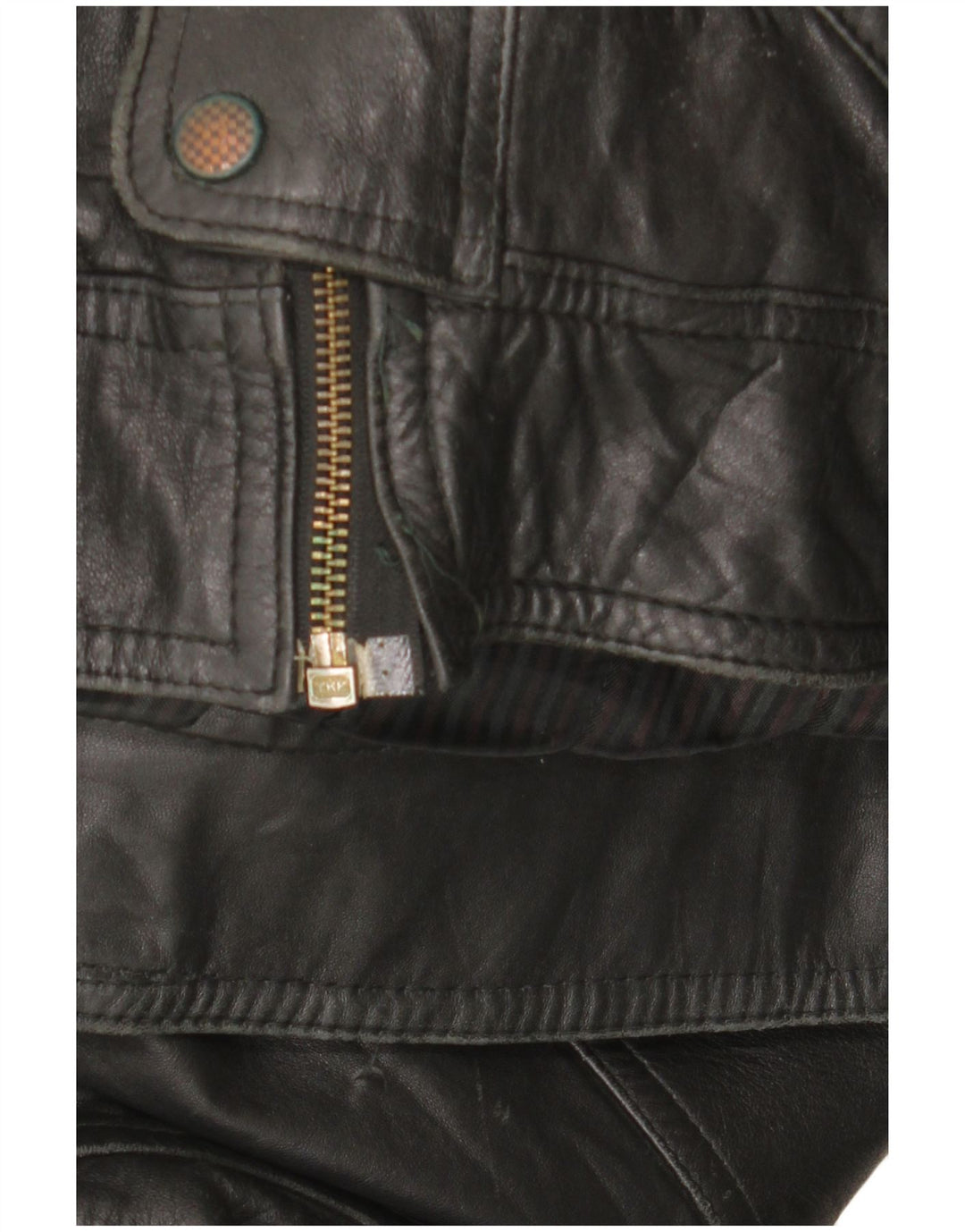 Vintage Ανδρικό Δερμάτινο Μπουφάν UK 42 XL Μαύρο Δερμάτινο
