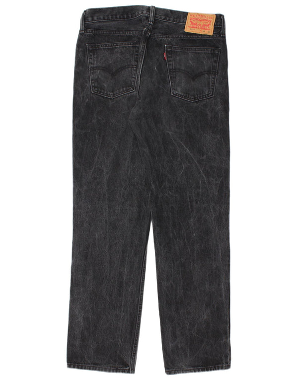 Levi's Mens 514 Straight Jeans W34 L30 Μαύρο βαμβακερό