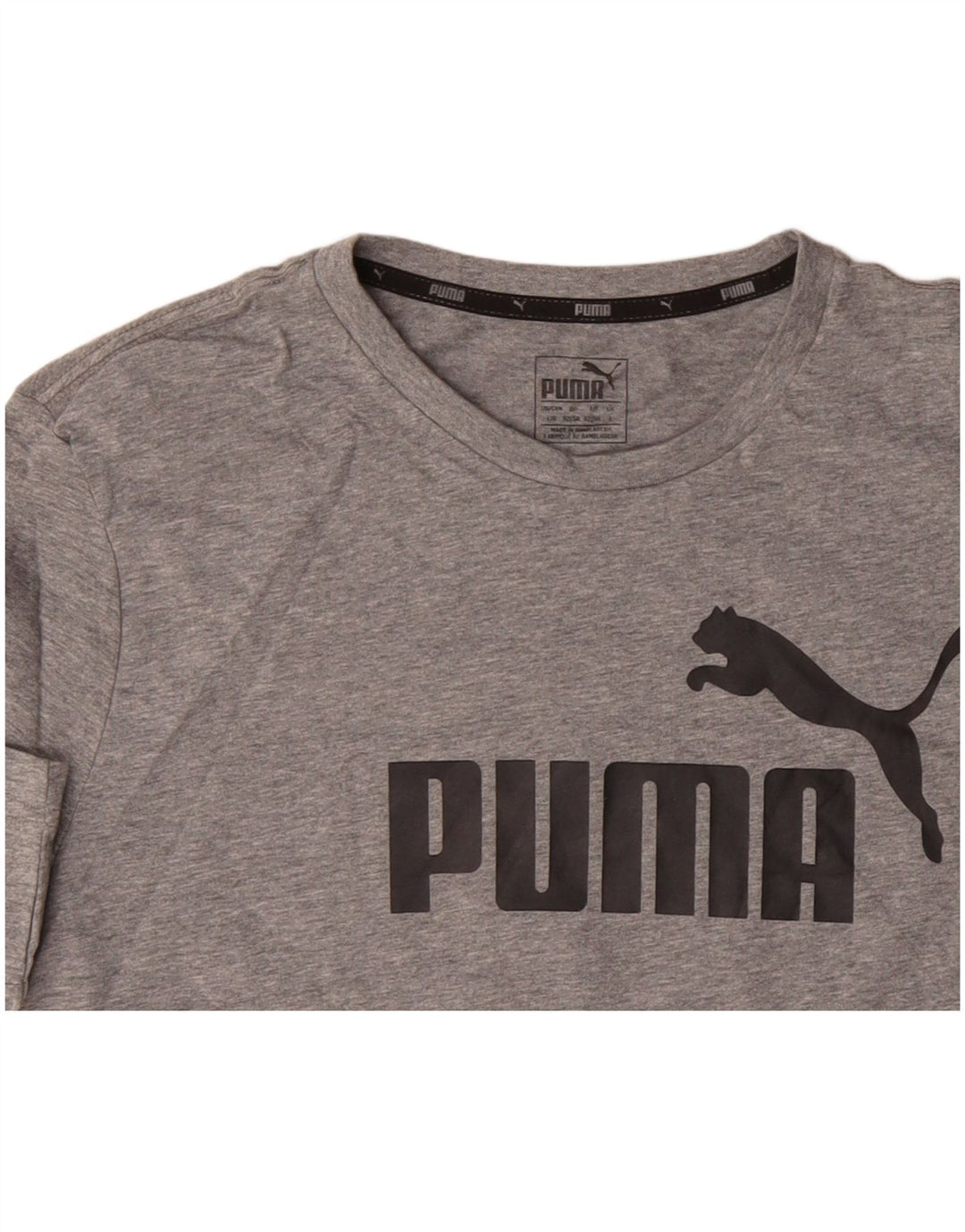 Ανδρικό γραφικό μπλουζάκι PUMA Top Large Grey Flecked