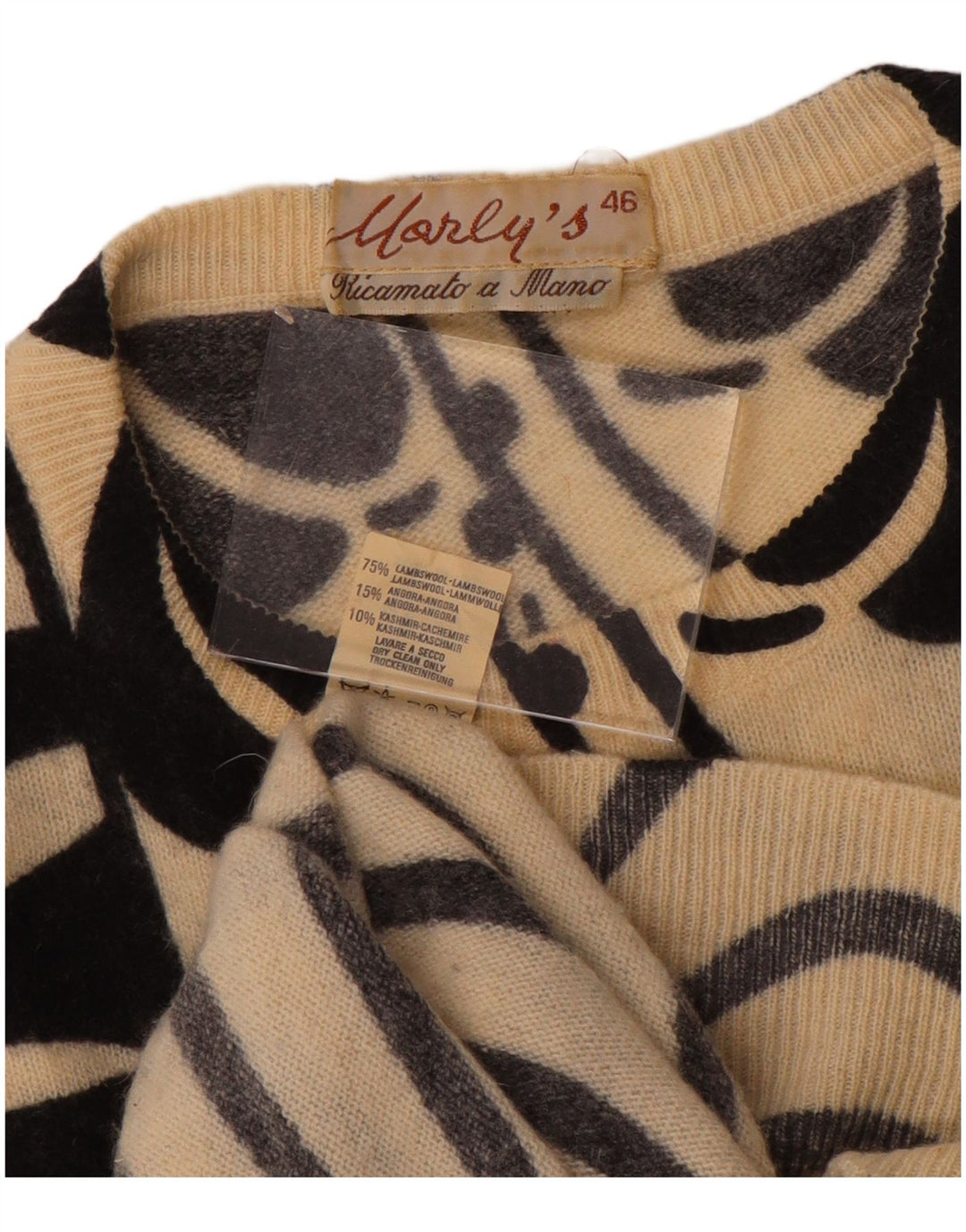 Γυναικείο πουλόβερ MARLY'S Batwing Crew με λαιμόκοψη EU 46 XL Λευκό Floral