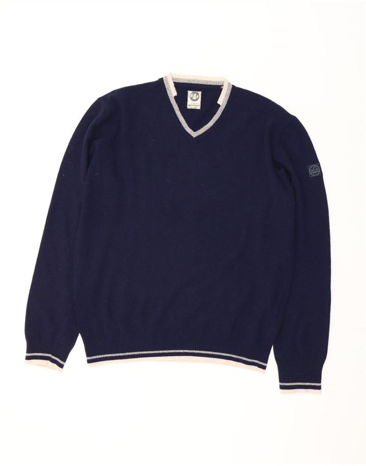Murphy & Nye Ανδρικό πουλόβερ Sailmakers V-Neck Jumper 2XL Navy Blue Wool