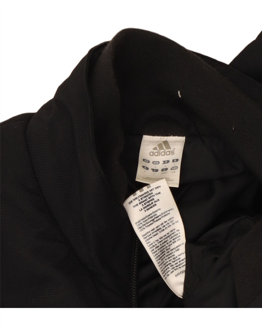 Γυναικεία αμάνικη αθλητική φόρμα ADIDAS Top Jacket UK 14 Large Black Polyester