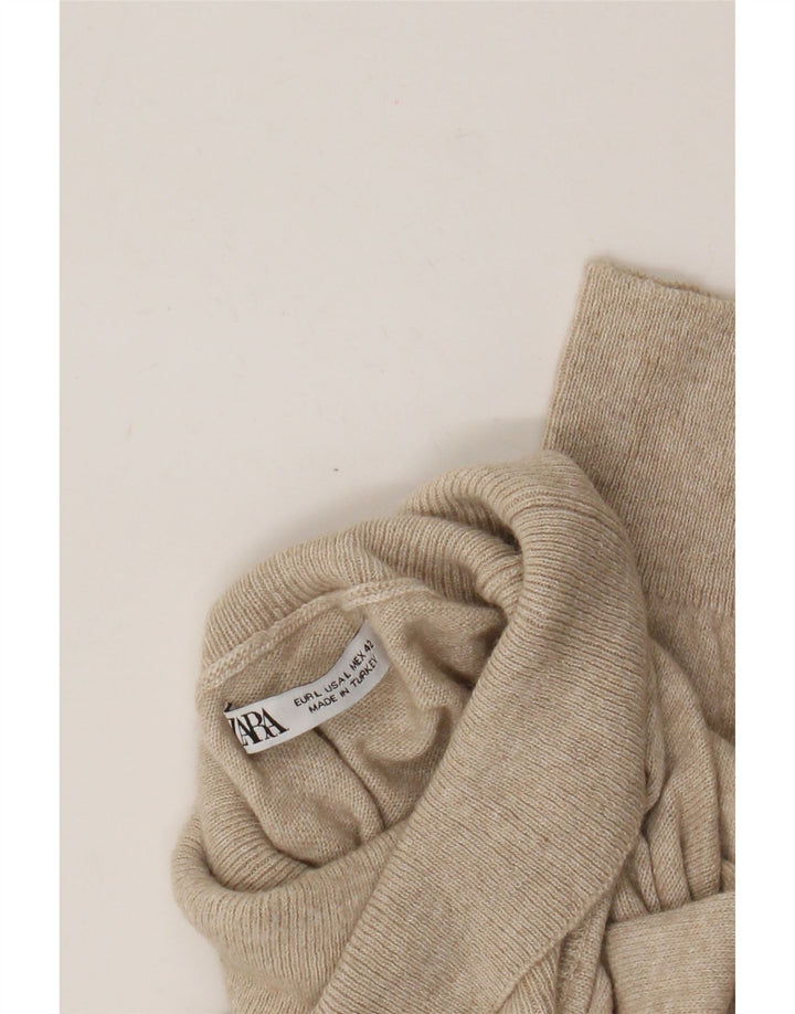 Ανδρικό πουλόβερ Zara Roll Neck Jumper Μεγάλο Μπεζ
