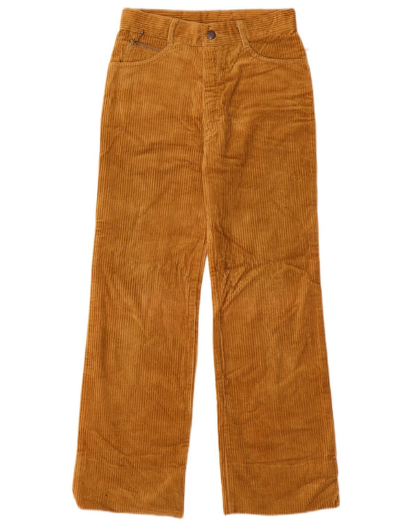 Vintage γυναικείο φαρδύ παντελόνι κοτλέ W28 L28 μπεζ βαμβακερό