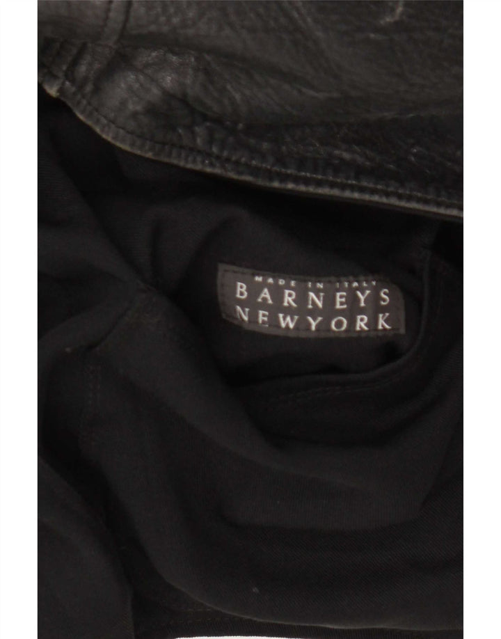 BARNEYS Ανδρικό Δερμάτινο Μπουφάν UK 36 Small Μαύρο